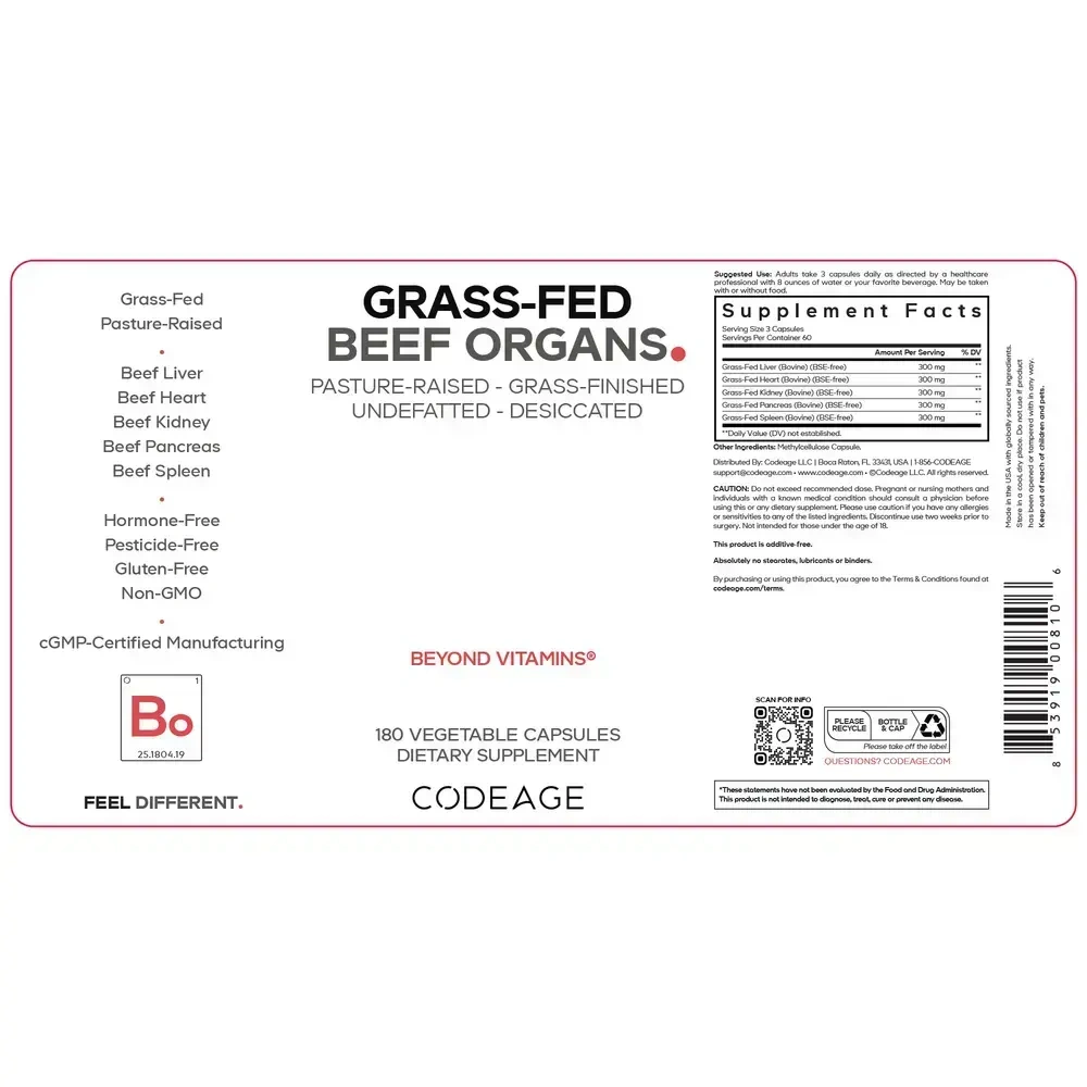Product image for Grass-Fed Beef Organs.