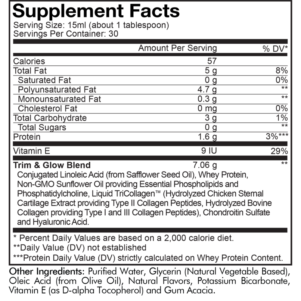 Product image for Collagen/HA + CLA - Vanilla Liquid.