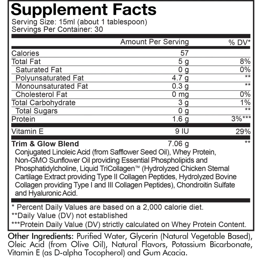 Product image for Collagen/HA + CLA - Vanilla Liquid.