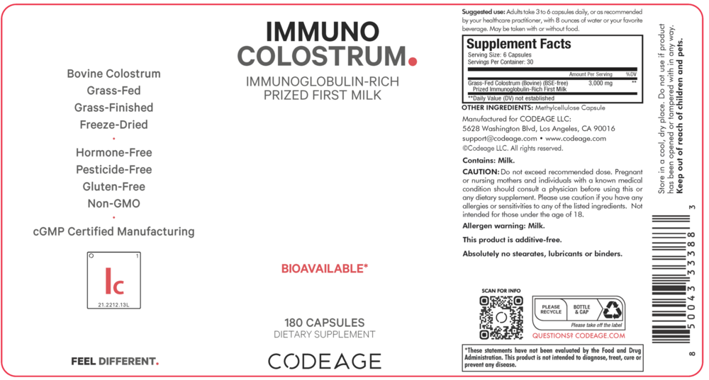 Product image for Immuno Colostrum.