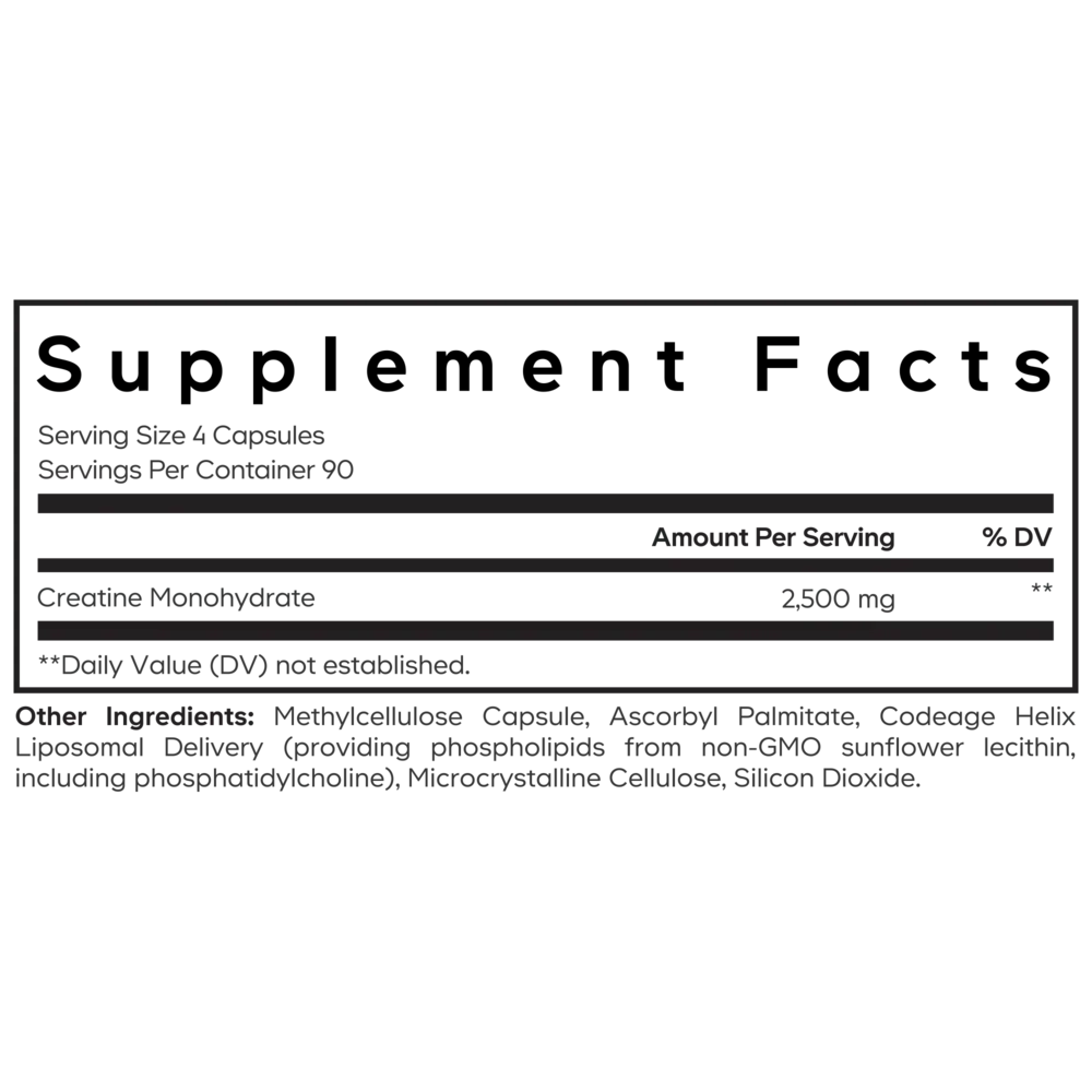 Product image for Liposomal Creatine Monohydrate Phospholipid Complex Capsules.