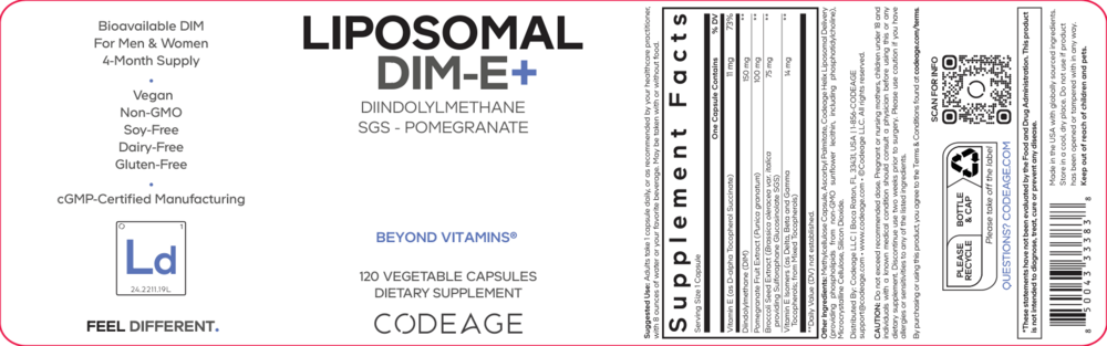 Product image for Liposomal Dim-E+.
