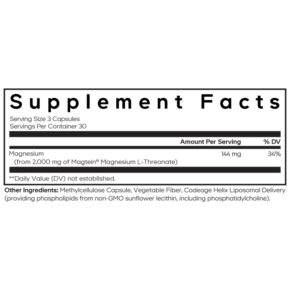 Product image for Liposomal Magnesium L-Threonate.