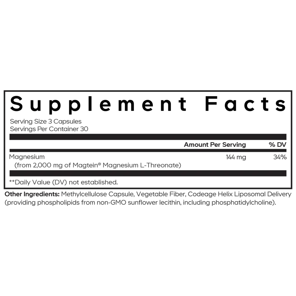 Product image for Liposomal Magnesium L-Threonate.