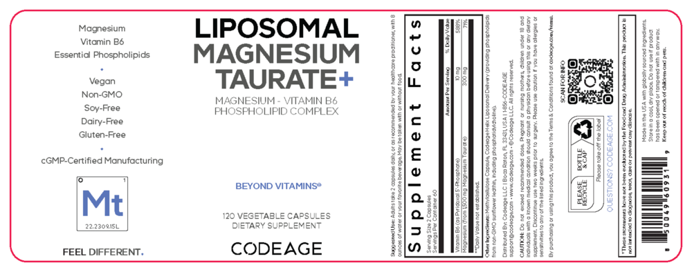 Product image for Liposomal Magnesium Taurate+.