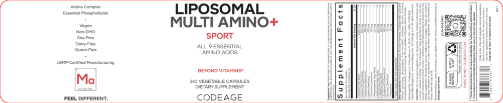 Product image for Liposomal Multi Amino+.