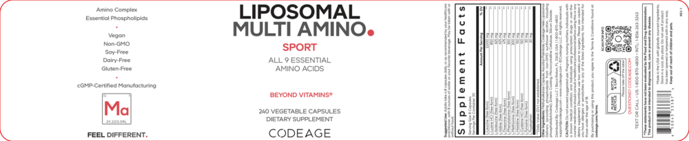 Product image for Liposomal Multi Amino+.