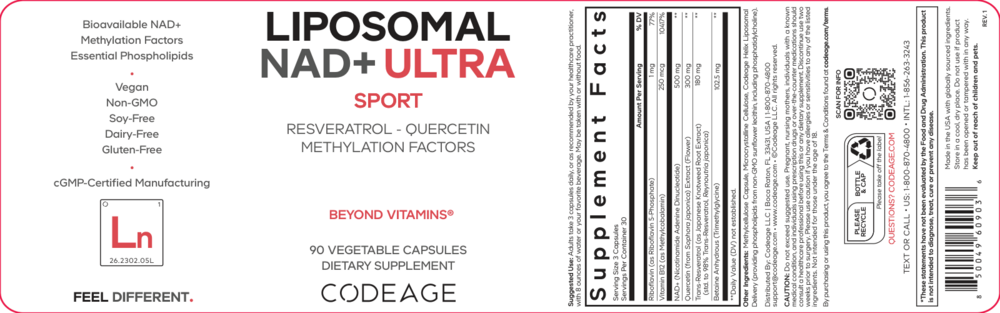 Product image for Liposomal NAD+ Ultra.