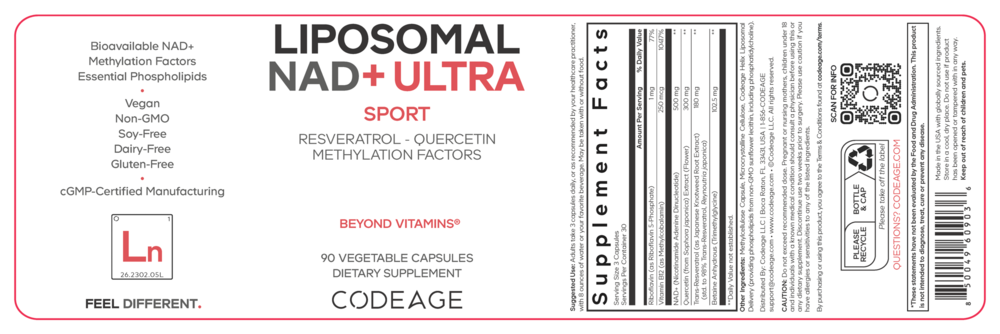 Product image for Liposomal NAD+ Ultra.