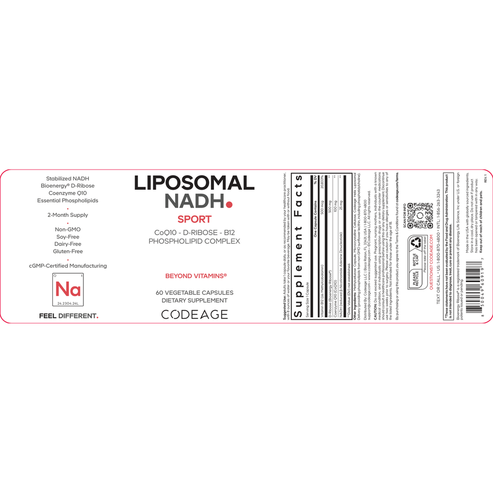 Product image for Liposomal NADH.