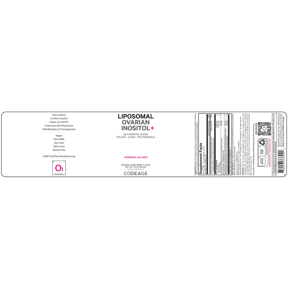 Product image for Liposomal Ovarian Inositol+ Powder.