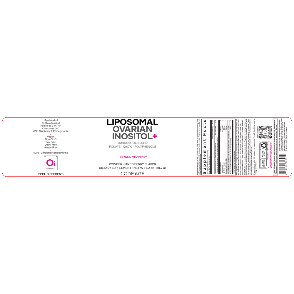 Product image for Liposomal Ovarian Inositol+ Powder.