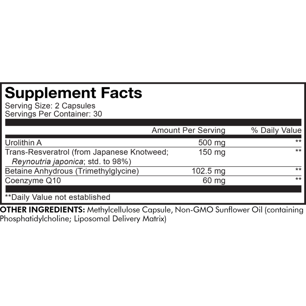 Product image for Liposomal Urolithin A.