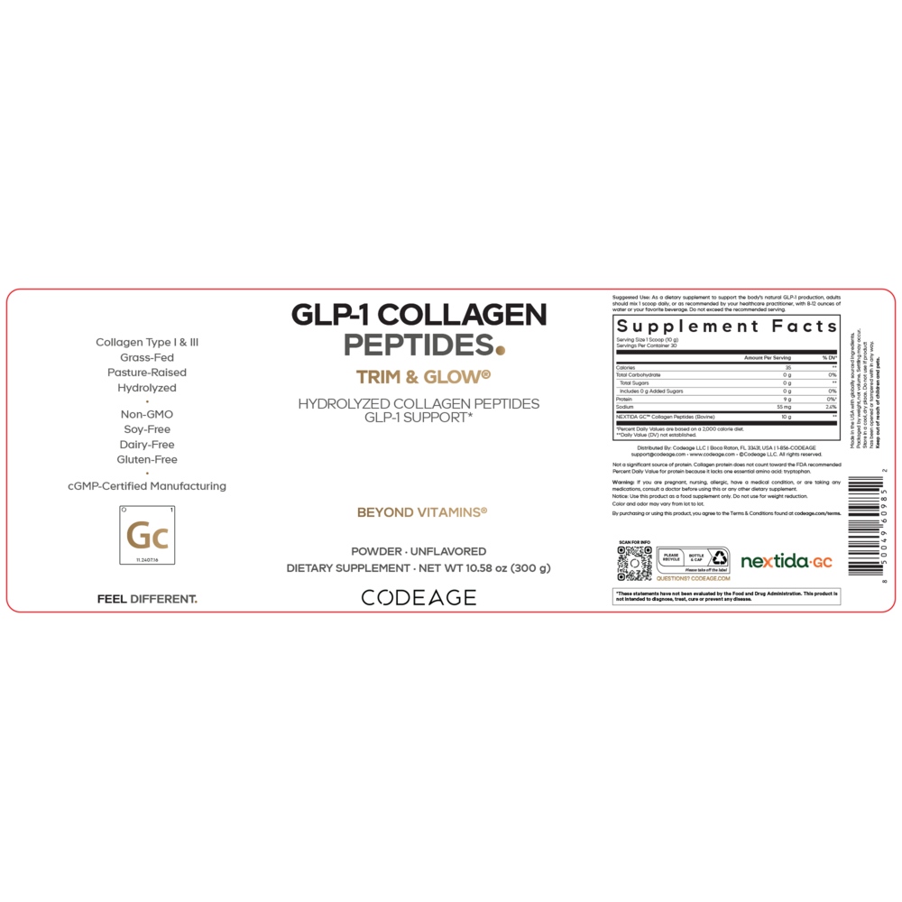 Product image for GLP-1 Collagen Peptides Powder.