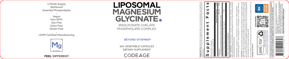 Product image for Liposomal Magnesium Glycinate.