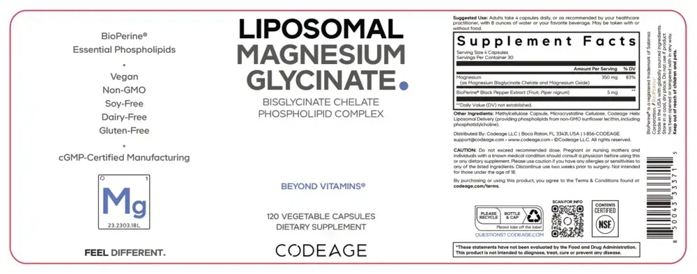 Product image for Liposomal Magnesium Glycinate.