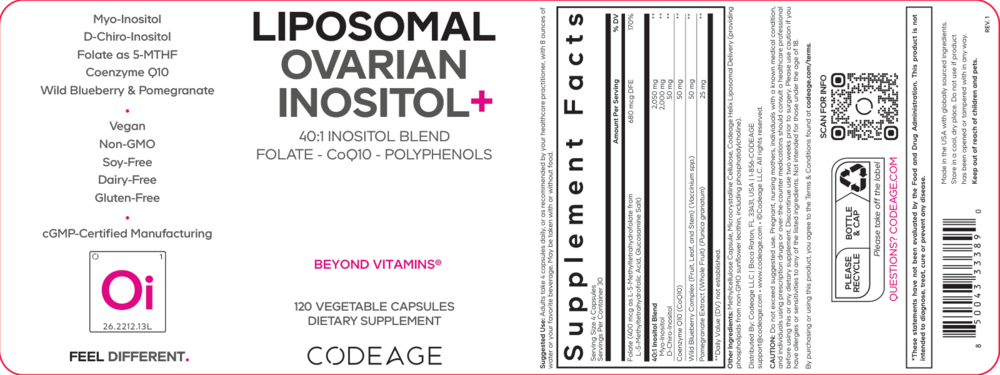Product image for Liposomal Ovarian Inositol+.