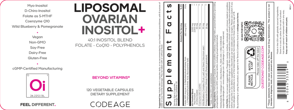 Product image for Liposomal Ovarian Inositol+.