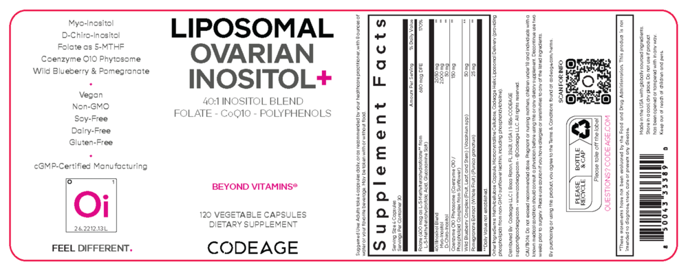 Product image for Liposomal Ovarian Inositol+.