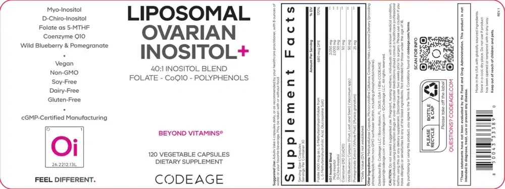 Product image for Liposomal Ovarian Inositol+.