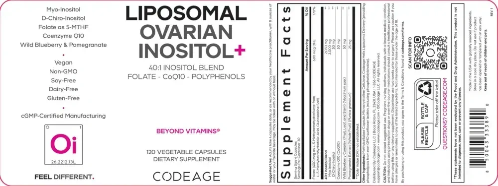 Product image for Liposomal Ovarian Inositol+.