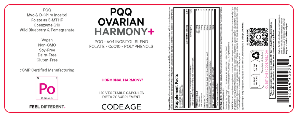 Product image for PQQ Ovarian Harmony+.