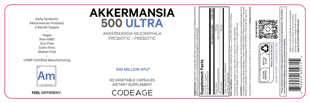 Product image for Akkermansia 500 Ultra.