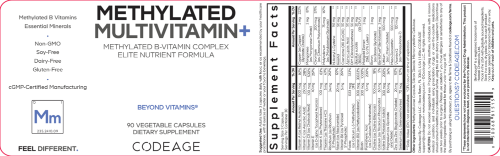 Product image for Methylated Multivitamin+.