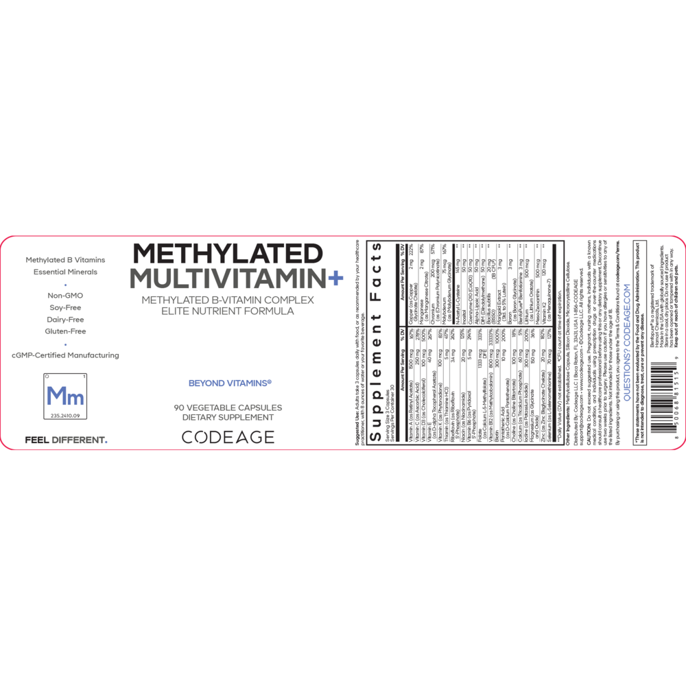 Product image for Methylated Multivitamin+.