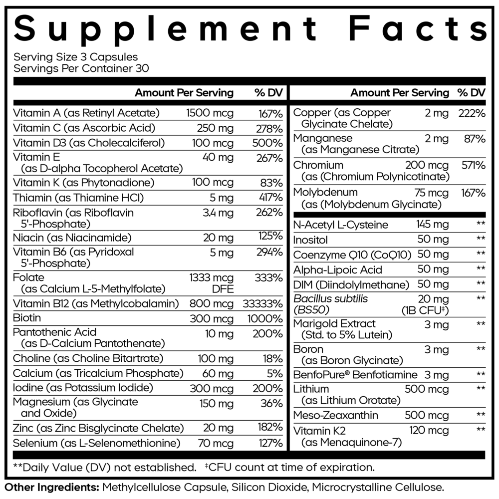 Product image for Methylated Multivitamin+.