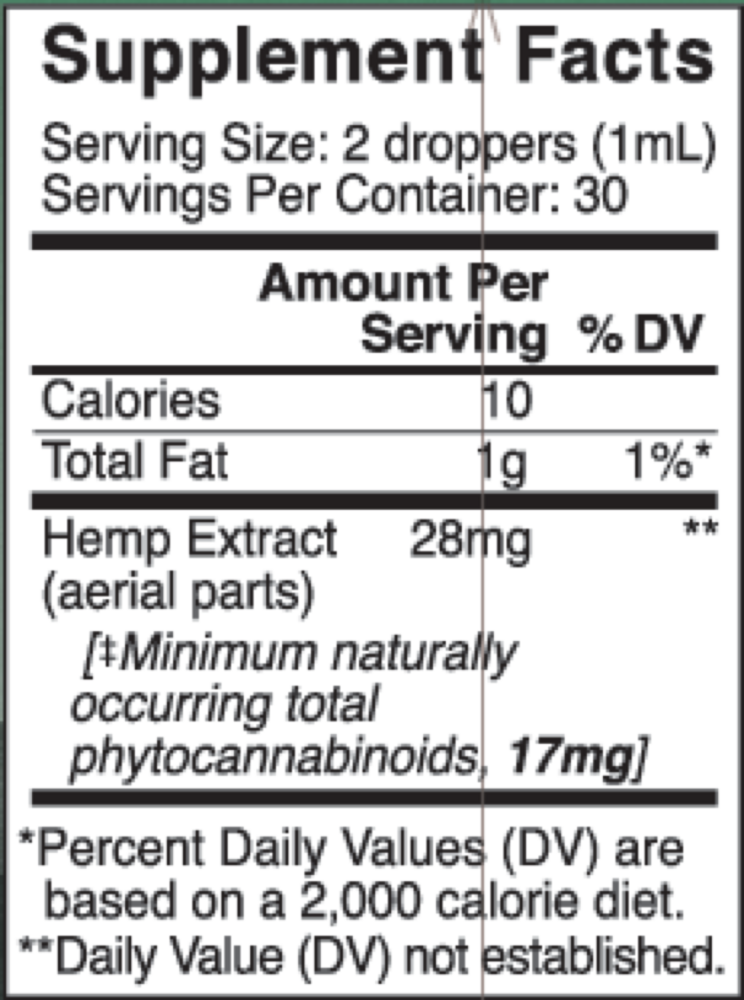 Product image for Hemp Extract 17mg - Mint Chocolate.