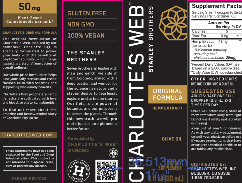 Product image for Original Formula Hemp Extract 50mg - Olive Oil.