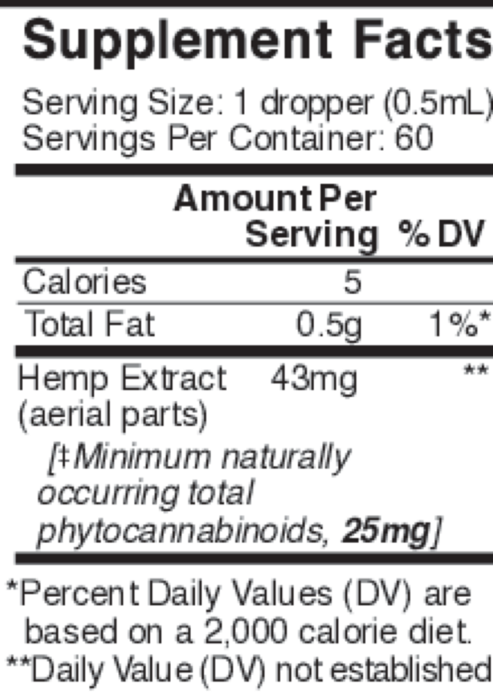 Product image for Original Formula Hemp Extract 50mg - Olive Oil.