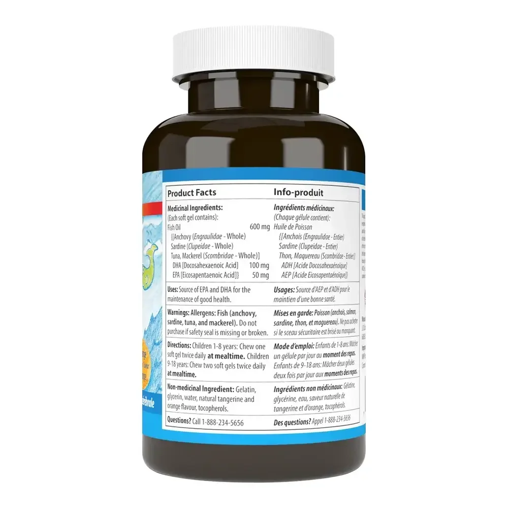 Product image for Kid's Chewable DHA, orange.