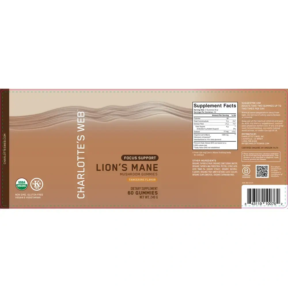 Product image for Lion's Mane Focus Support Gummy.