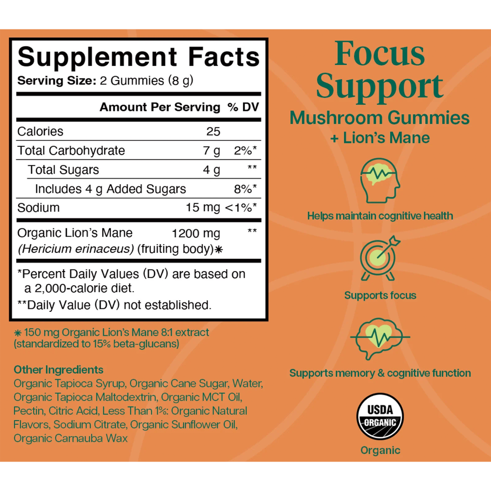 Product image for CW Focus Support Lion's Mane Gummy 60ct.