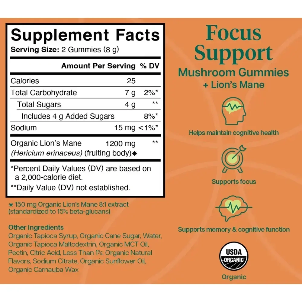 Product image for CW Focus Support Lion's Mane Gummy 60ct.