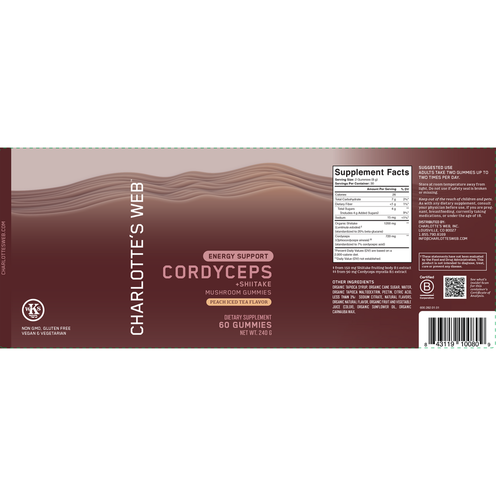 Product image for Cordyceps+Shiitake Energy Support Gummy.