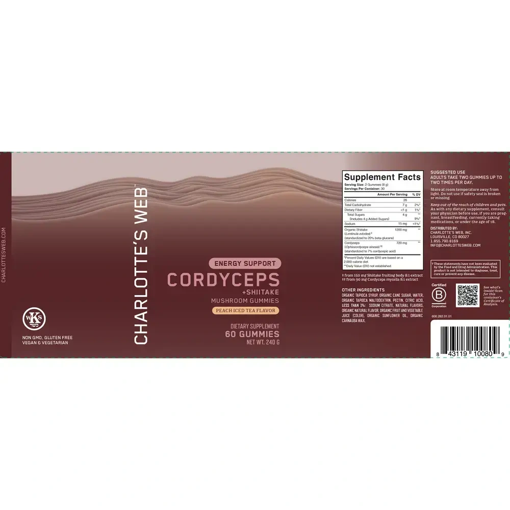 Product image for Cordyceps+Shiitake Energy Support Gummy.