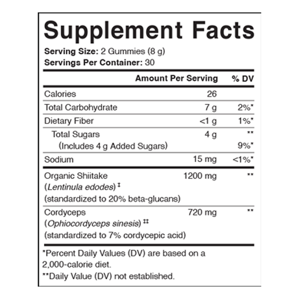 Product image for Cordyceps+Shiitake Energy Support Gummy.