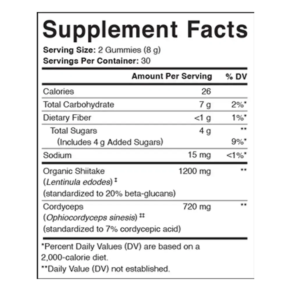 Product image for Cordyceps+Shiitake Energy Support Gummy.