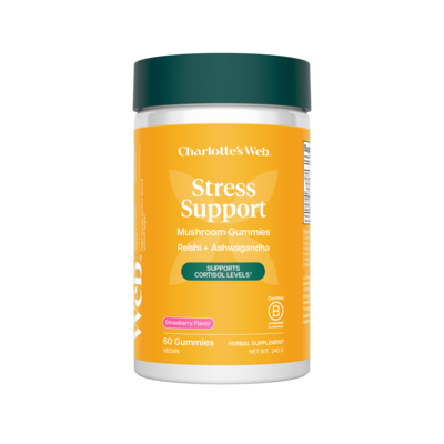 Reishi+Ashwagandha Stress Support Gummy, Strawberry Flavor 60 gummies