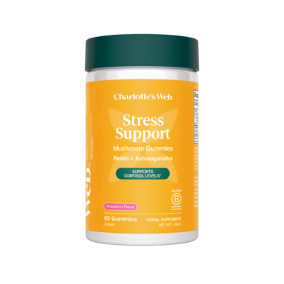 Reishi+Ashwagandha Stress Support Gummy, Strawberry Flavor 60 gummies