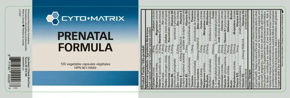 Product image for Prenatal Formula.