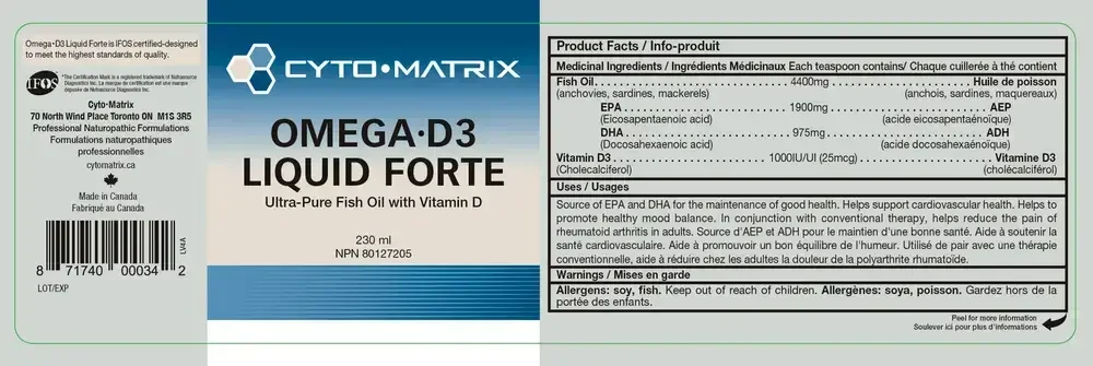 Product image for Omega D3 Liquid Forte.