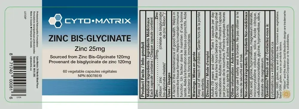 Product image for Zinc Bis-Glycinate.