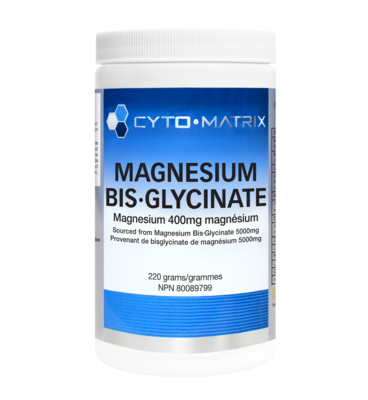 Magnesium Bis-glycinate 400mg Powder 220 Grams