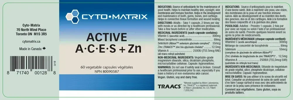 Product image for Active A.C.E.S. + Zinc.