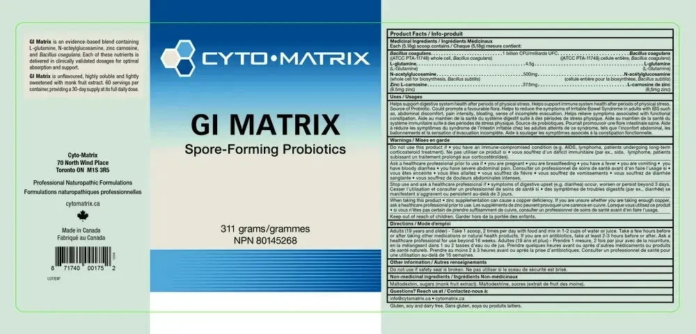 Product image for GI Matrix Powder 311g.