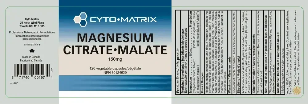 Product image for Magnesium Citrate-Malate.